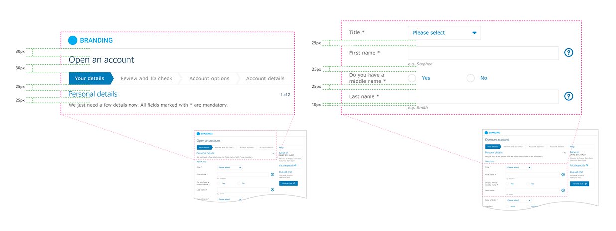 User Interface Design Element Spacing Guidelines